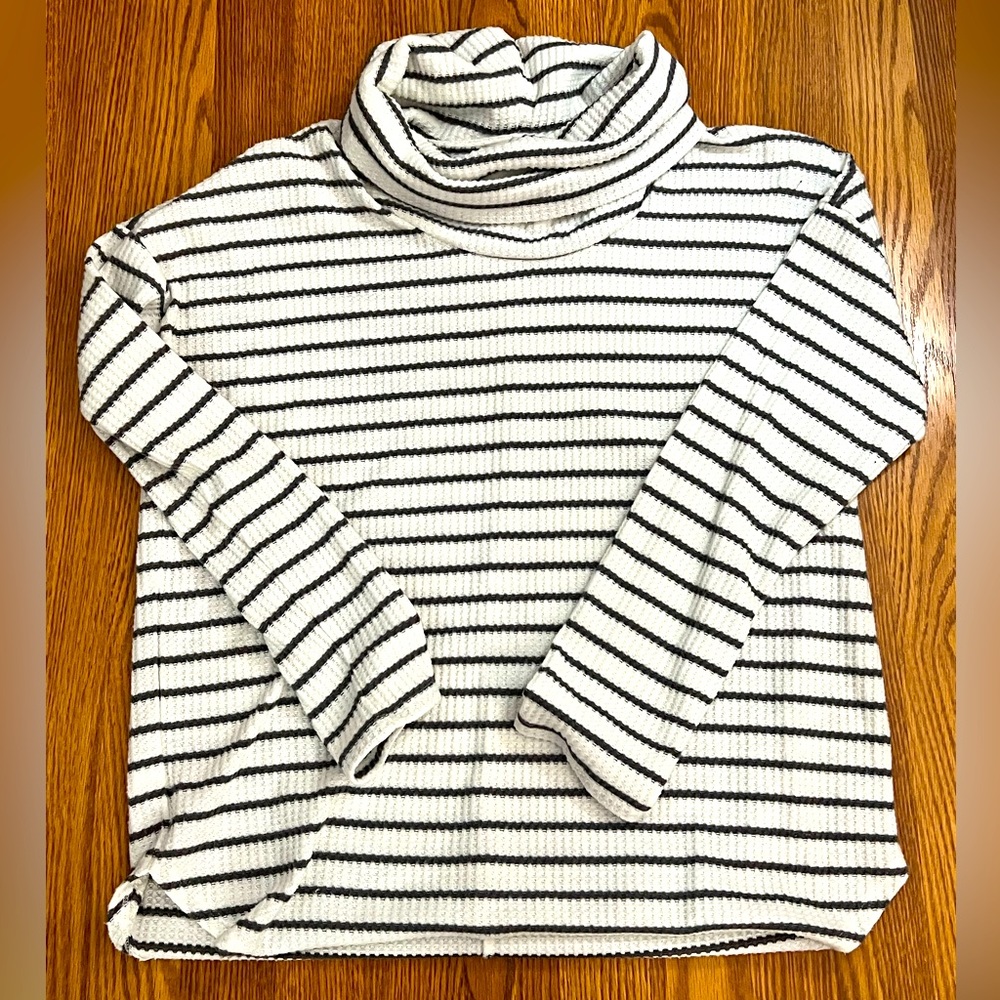 LOFT Waffle Turtle neck sweater
